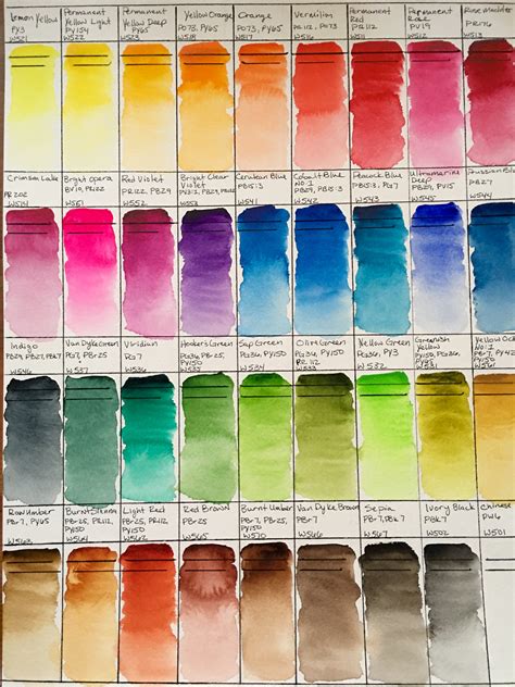 Watercolor Color Swatch Template