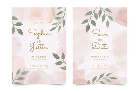 Watercolor Country Wedding Invitations