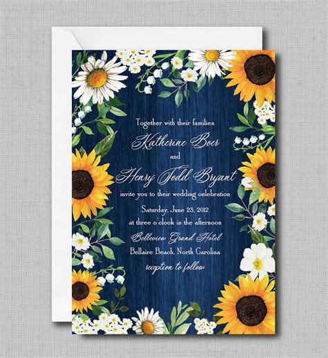 Watercolor Daisy Invitation