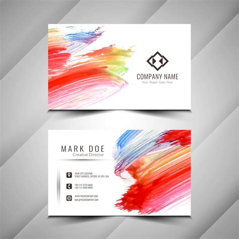 Watercolor Design Business Card