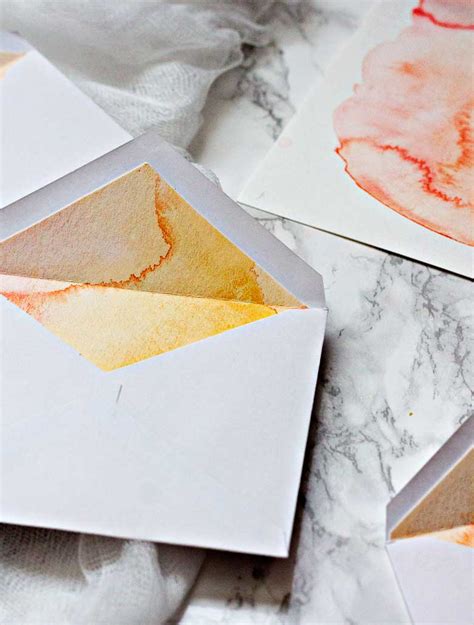 Watercolor Envelope Liners