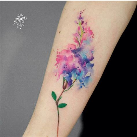 Watercolor Flower Tattoos