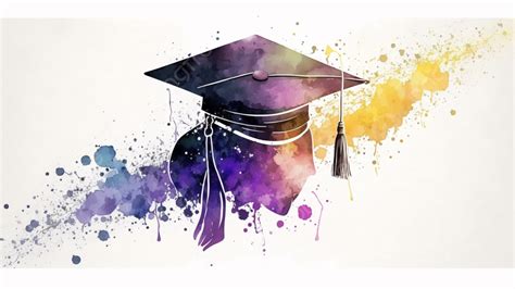 Watercolor Grad Template