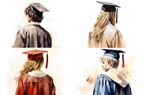 Watercolor Graduation Template