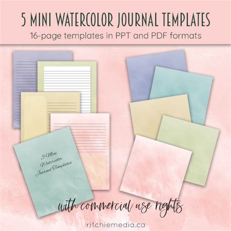 Watercolor Journal Template