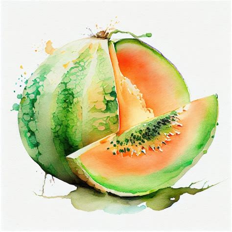 Watercolor melon design