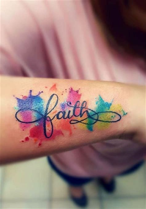 Watercolor name tattoos