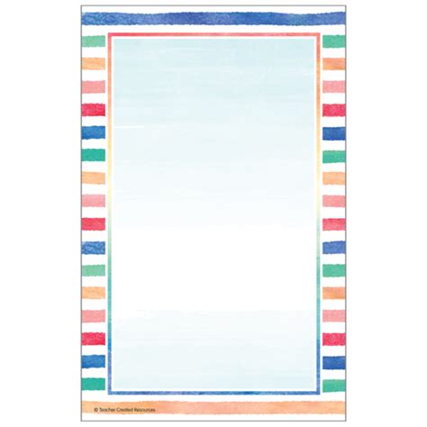 Watercolor notepad template with soft illustrations