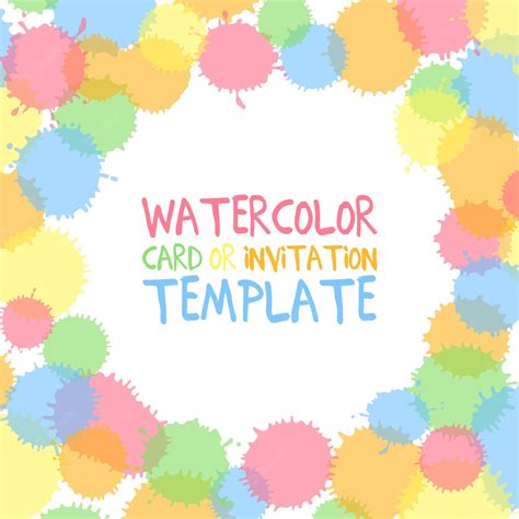 Watercolor Photocard Template