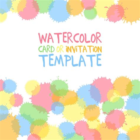 Watercolor Photocard Template