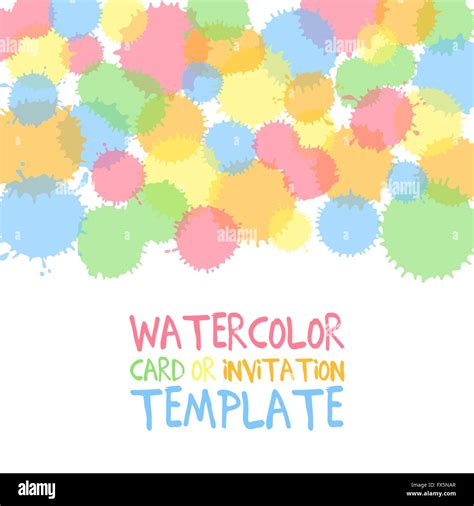 Watercolor Photocard Template Inspiration