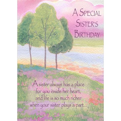 watercolor sister birthday card