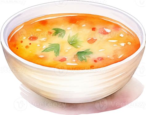 Watercolor Soup Bowl Template