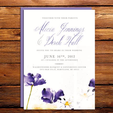 Watercolor Wedding Invitation Ideas