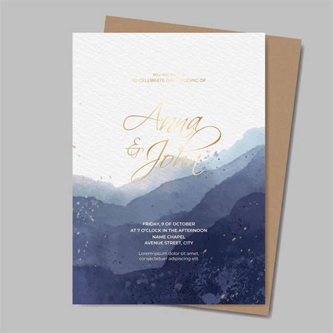 Watercolor Wedding Invitation Templates