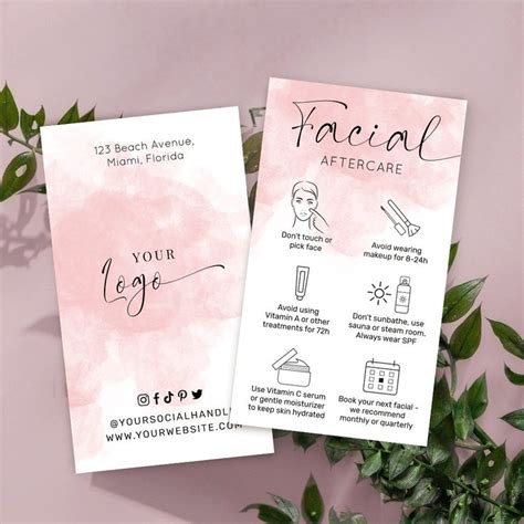 Watercolor Whimsy Esthetician Business Card