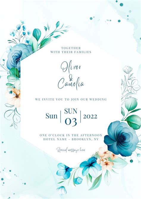 watercolor wonder wedding invitation background