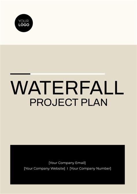 A screenshot of a waterfall project plan template in Excel