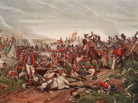 The Battle of Waterloo as depicted in a painting