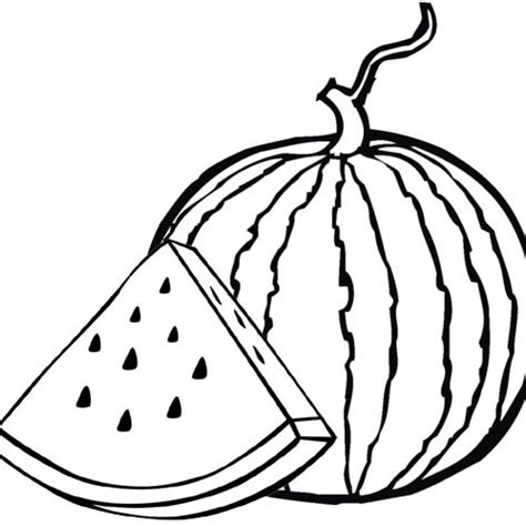 Watermelon Coloring Page 1