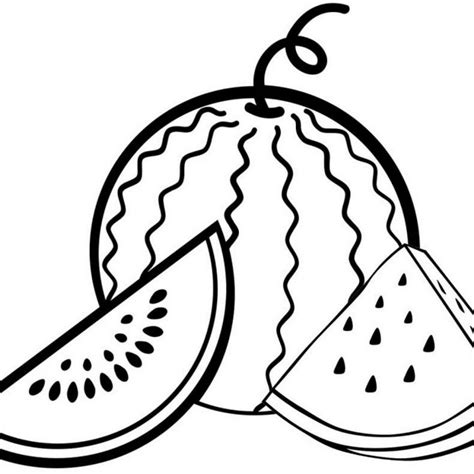 Watermelon Coloring Page 4