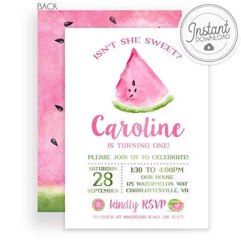 Watermelon Invitation Designs