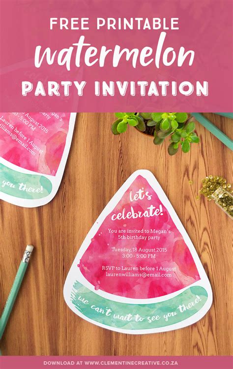 Watermelon Invitation Templates