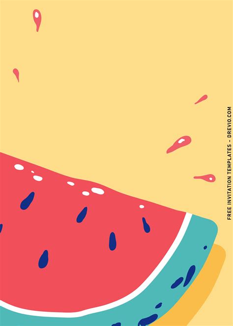 Watermelon Summer Party Invitation Template