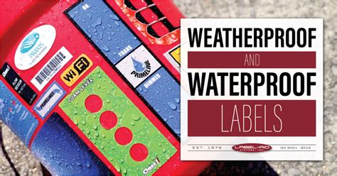 Printable waterproof labels for equipment and machinery