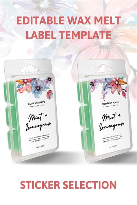 Wax melt label designs inspiration