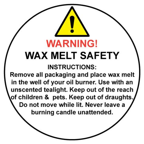 Wax Melt Safety Warning Label Requirements