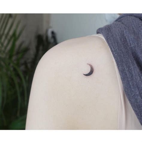 Waxing Crescent Moon Tattoo