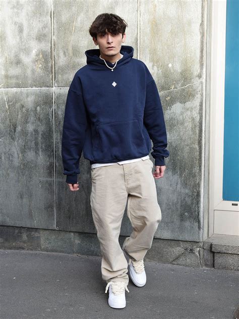 Navy hoodie styling ideas