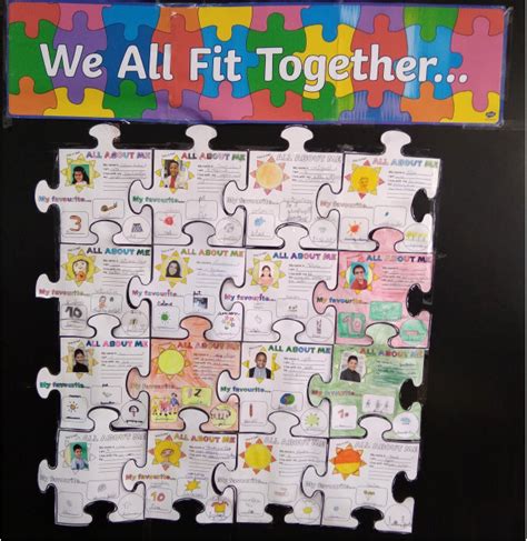 We All Fit Together Puzzle Template