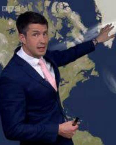 Meteorologist presenting the weather on TV