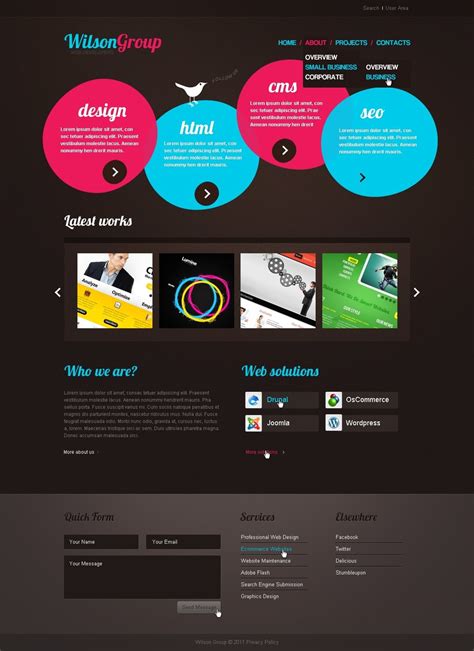 Web design template