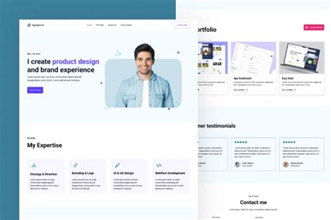 Webflow Portfolio Template Example 1