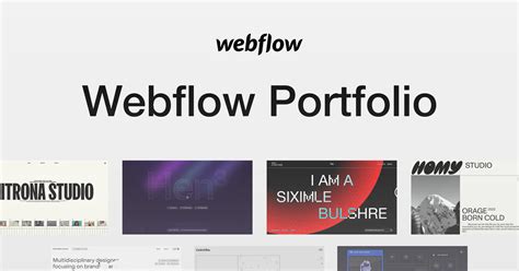 Webflow Portfolio Template Example 10