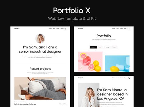 Webflow Portfolio Template Example 4