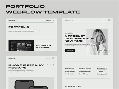 Webflow Portfolio Template Example 7