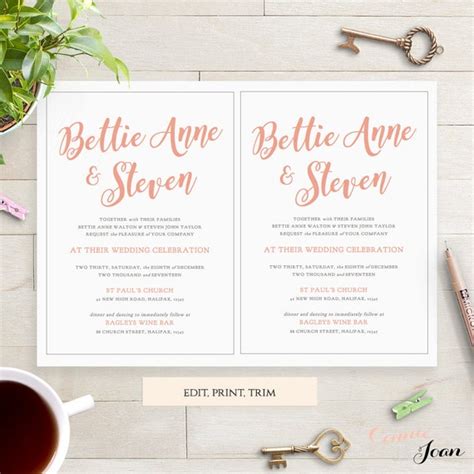 Wedding 5x7 Card Template