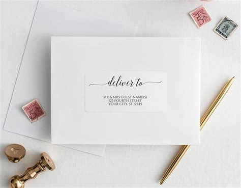 Wedding Address Labels Example