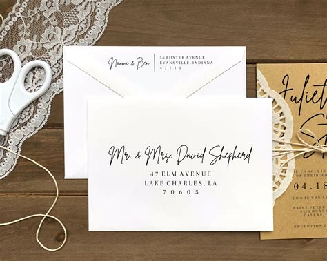 Wedding Address Labels Samples