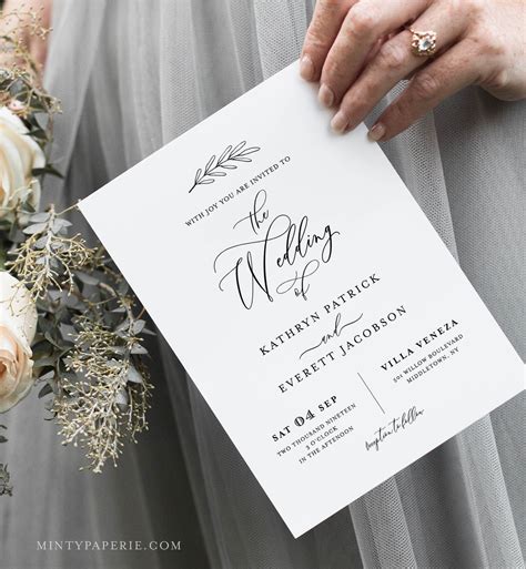 Minimalist Wedding Announcement Template