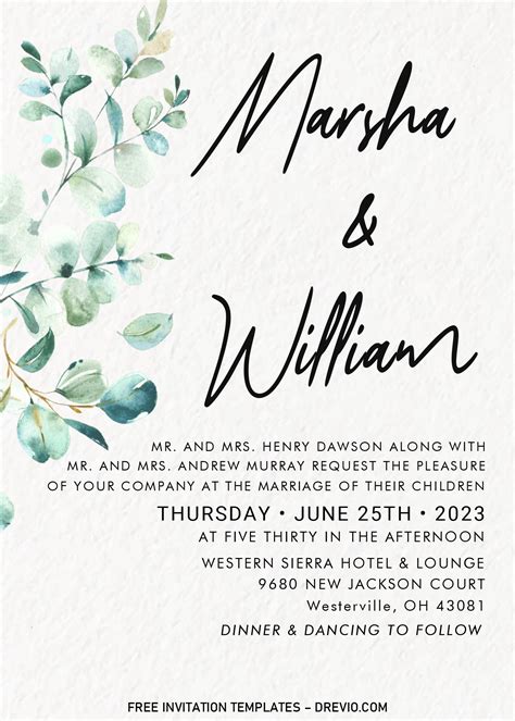 Modern Wedding Announcement Template