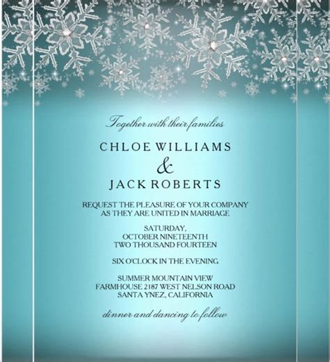 Winter Wedding Announcement Template