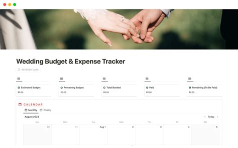 Wedding Budget and Expense Tracking