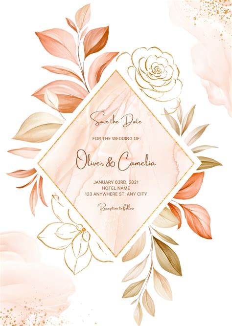 Wedding Card Template Inspiration