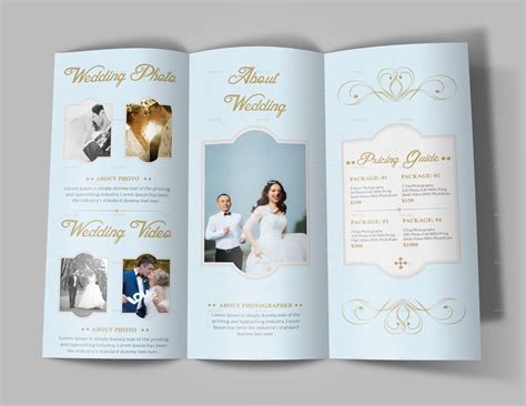 Wedding ceremony pamphlet design ideas