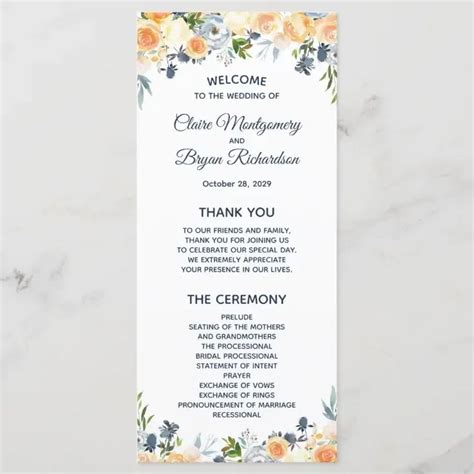 Wedding Ceremony Program Design